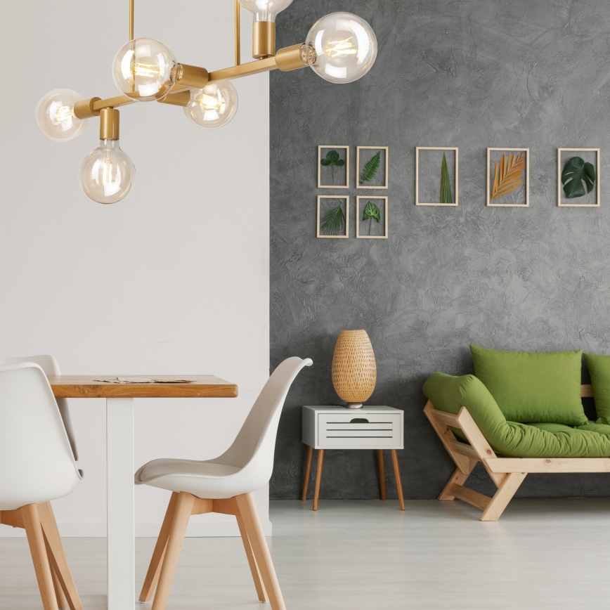 Люстра на штанге ASTRID 6xE27/60W/230V золотая
