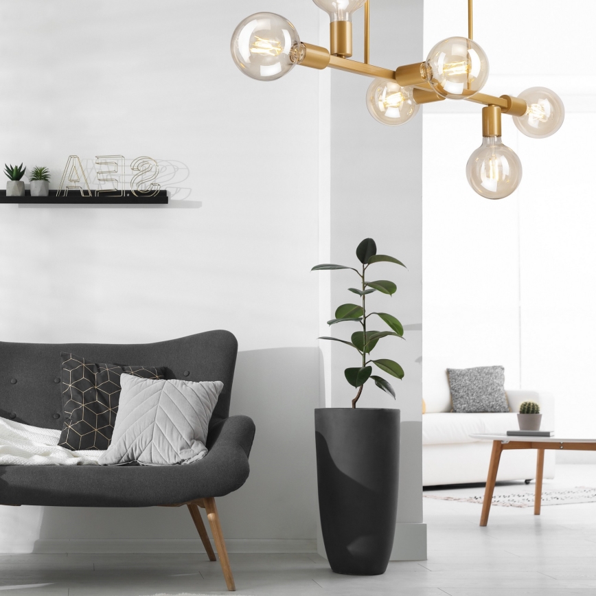 Люстра на штанге ASTRID 6xE27/60W/230V золотая
