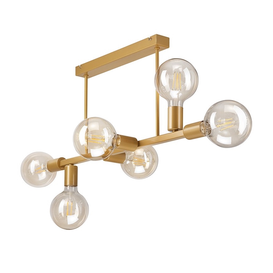 Люстра на штанге ASTRID 6xE27/60W/230V золотая