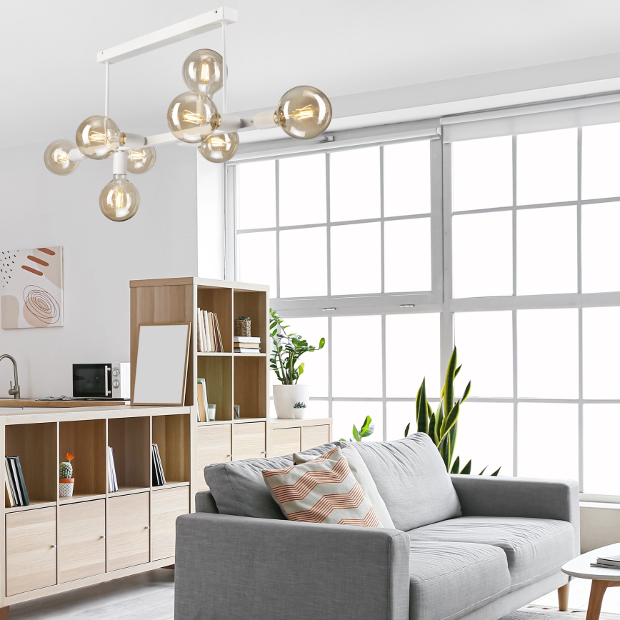 Люстра на штанге ASTRID 8xE27/60W/230V белый