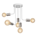 Люстра на штанге CANDELA 5xE27/15W/230V белый/блестящий хром