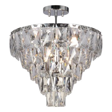 Люстра на штанге CHELSEA 6xE14/40W/230V диаметр 50 см блестящий хром