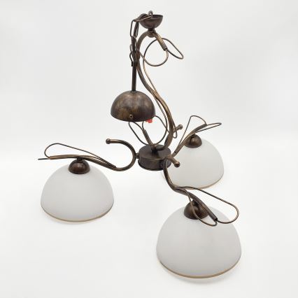 Люстра на штанге COBRA 3xE27/60W/230V бронза/патина