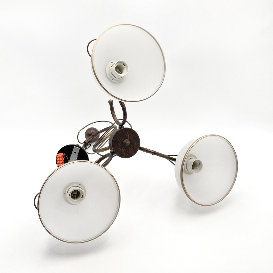 Люстра на штанге COBRA 3xE27/60W/230V бронза/патина