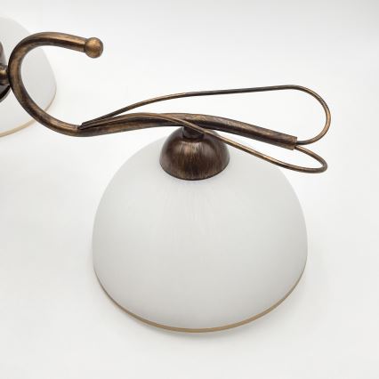 Люстра на штанге COBRA 3xE27/60W/230V бронза/патина