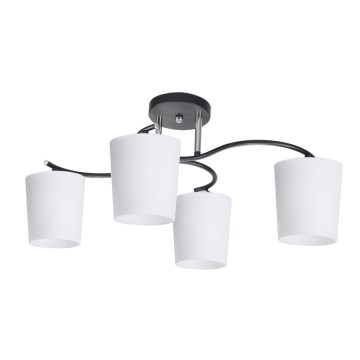 Люстра на штанге ESNYR 4xE27/40W/230V черный/белый