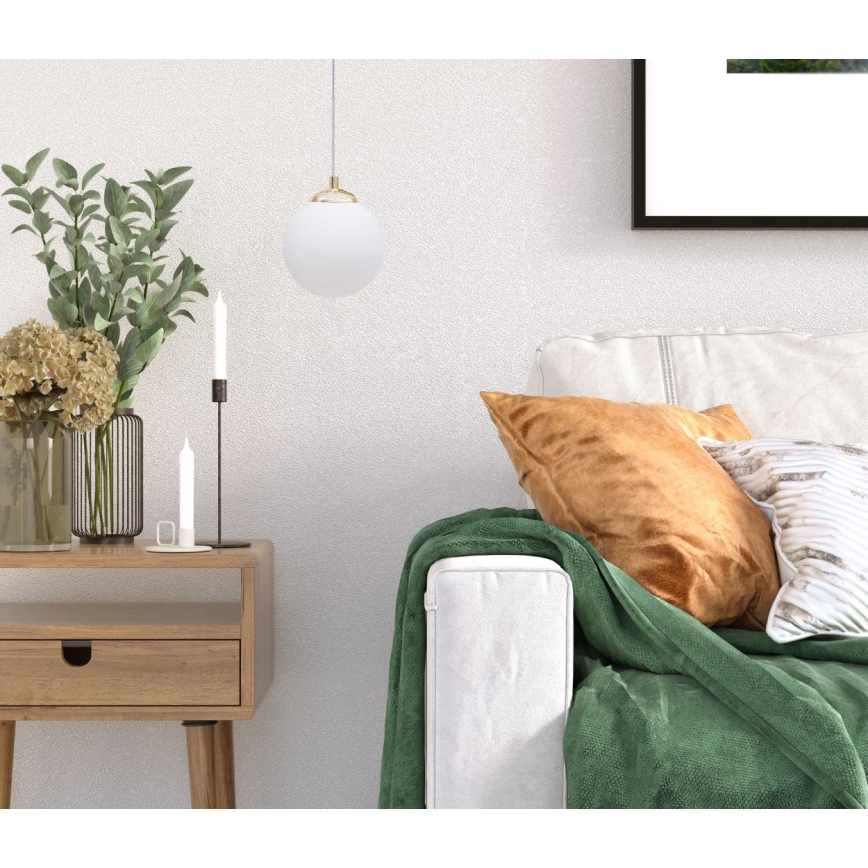 Люстра на штанге FIRA 1xE27/60W/230V золотистый