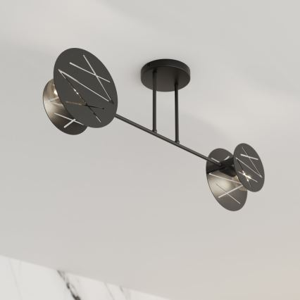 Люстра на штанге FRICK 2xE27/15W/230V черная