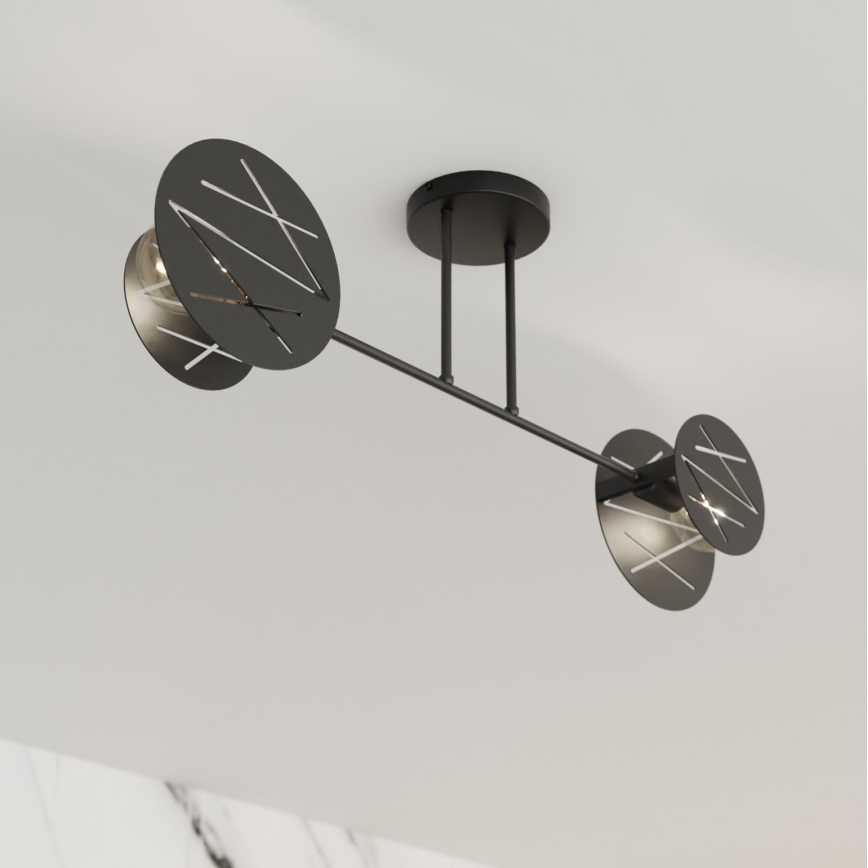 Люстра на штанге FRICK 2xE27/15W/230V черная