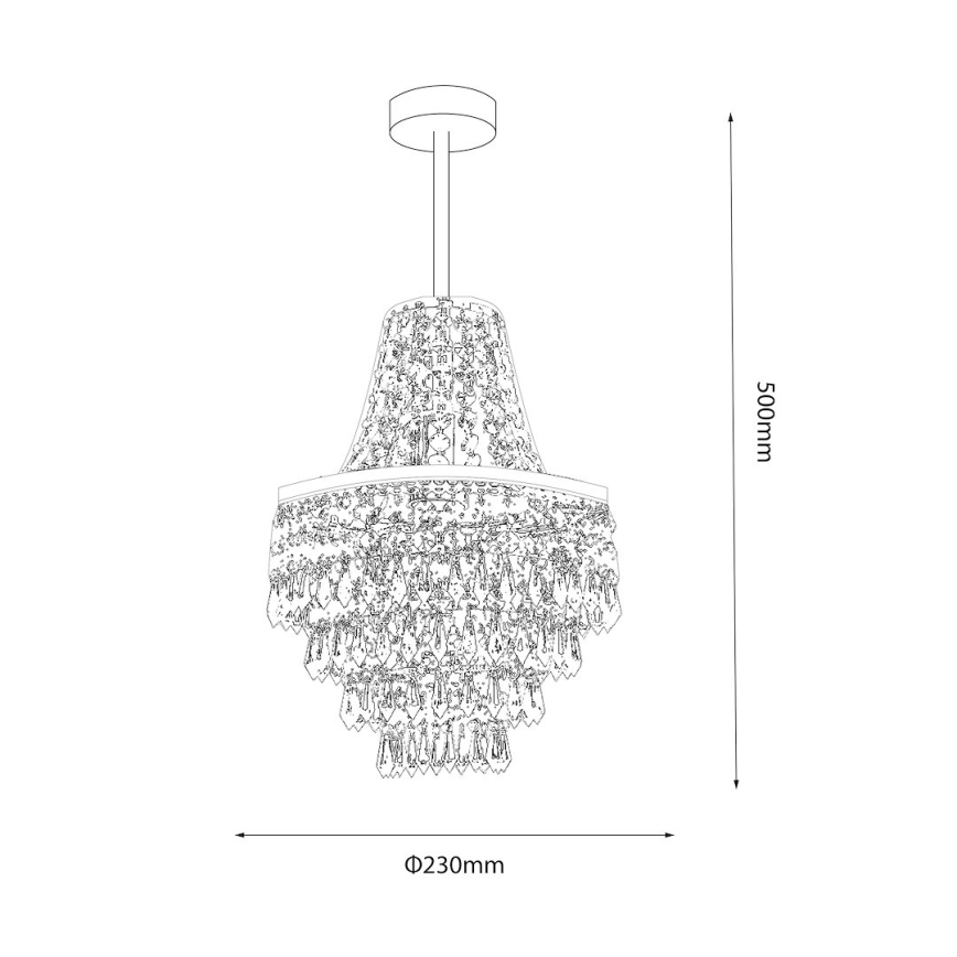 Люстра на штанге GEMMA 1xE27/60W/230V, диаметр 23 см