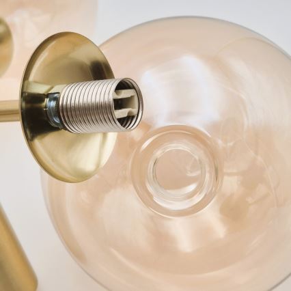 Люстра на штанге GEORGIA 3xG9/5W/230V золотая/дымчато-бежевая