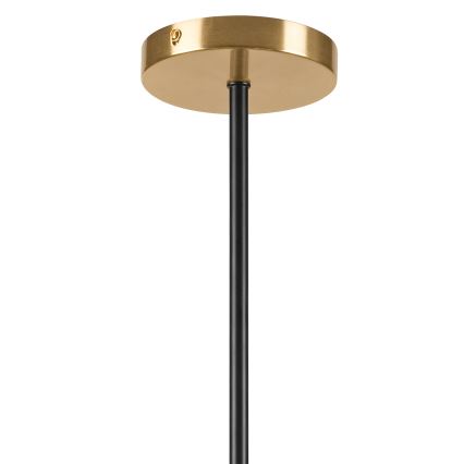 Люстра на штанге GEORGIA 5xE14/5W/230V золотистый/дымчатый бежевый