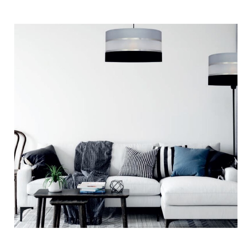 Люстра на штанге HELEN 3xE27/15W/230V черная/серая/блестящий хром