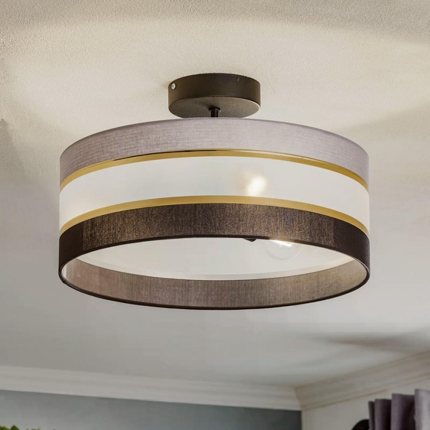 Люстра на штанге HELEN 3xE27/15W/230V черная/серая/золотая