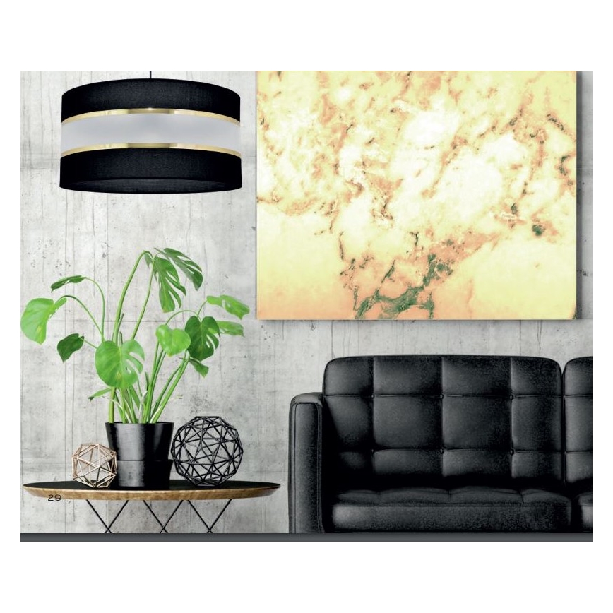 Люстра на штанге HELEN 3xE27/15W/230V черная/золотая