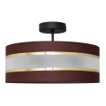 Люстра на штанге HELEN 3xE27/15W/230V коричневая/черная/золотая