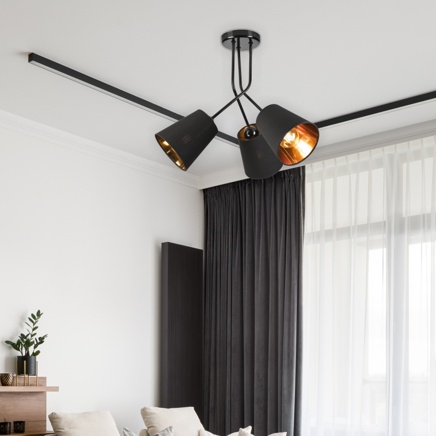 Люстра на штанге IRMA 3xE27/15W/230V черный