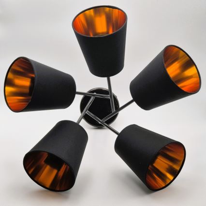 Люстра на штанге IRMA 5xE27/60W/230V черный