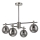 Люстра на штанге LILOU 4xE14/5W/230V матовый хром/дымчатый