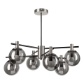 Люстра на штанге LILOU 6xE14/5W/230V матовый хром/дымчатый