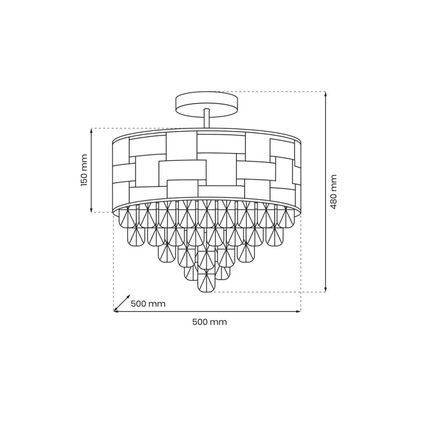 Люстра на штанге LUXURIA 9xE14/40W/230V золотой
