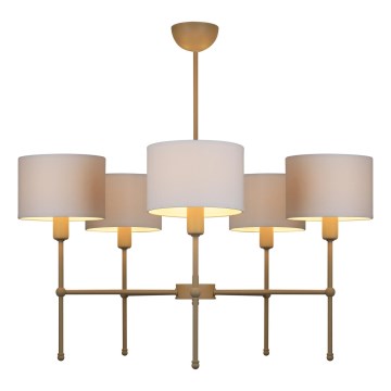 Люстра на штанге MADELA 5xE14/40W/230V белая/бежевая