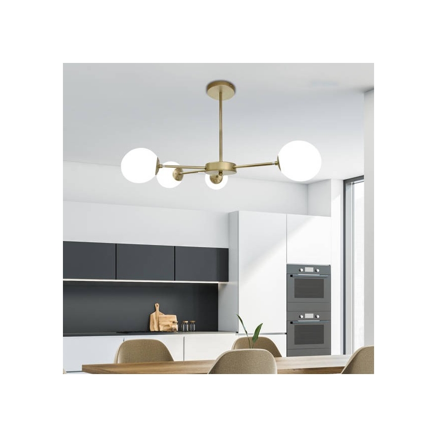 Люстра на штанге MATI 4xG9/20W/230V золотая