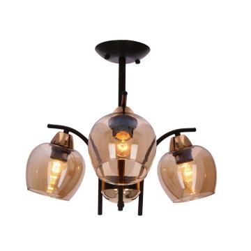 Люстра на штанге MERRA 3xE27/40W/230V черный/бежевый
