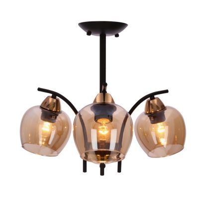 Люстра на штанге MERRA 3xE27/40W/230V черный/бежевый