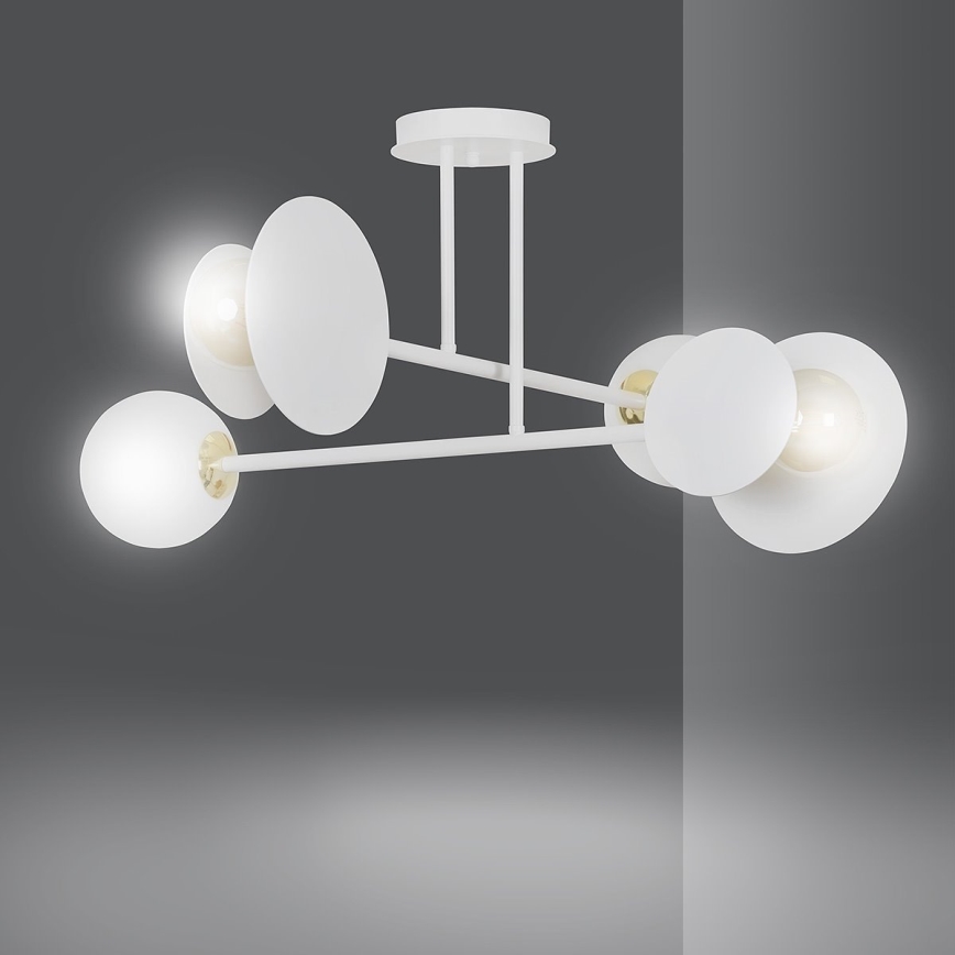 Люстра на штанге MINERVA 2xE27/15W + 2xE14/10W/230V белый