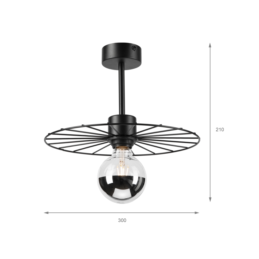 Люстра на штанге MONTANA 1xE27/15W/230V диаметр 30 см черный