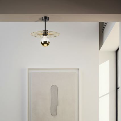 Люстра на штанге MONTANA 1xE27/15W/230V диаметр 30 см золотистый/черный