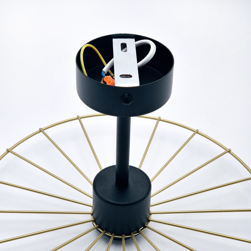 Люстра на штанге MONTANA 1xE27/15W/230V диаметр 30 см золотистый/черный