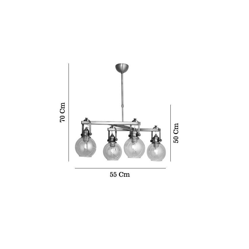 Люстра на штанге POLINO 4xE27/40W/230V бронзовая
