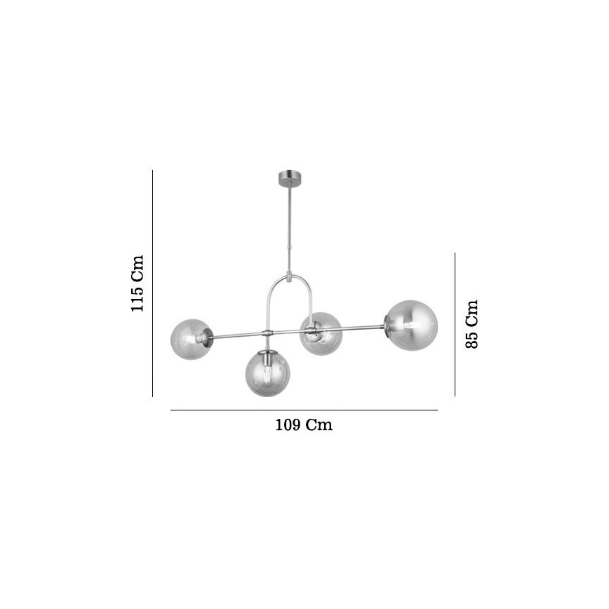Люстра на штанге POLINO 4xE27/40W/230V золотая