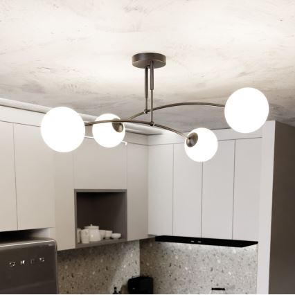 Люстра на штанге PREGOS 4xE14/10W/230V черный