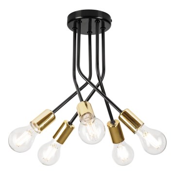 Люстра на штанге PRIYA 5xE27/15W/230V черный