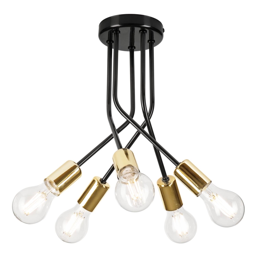 Люстра на штанге PRIYA 5xE27/15W/230V черный