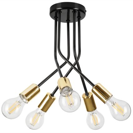 Люстра на штанге PRIYA 5xE27/15W/230V черный
