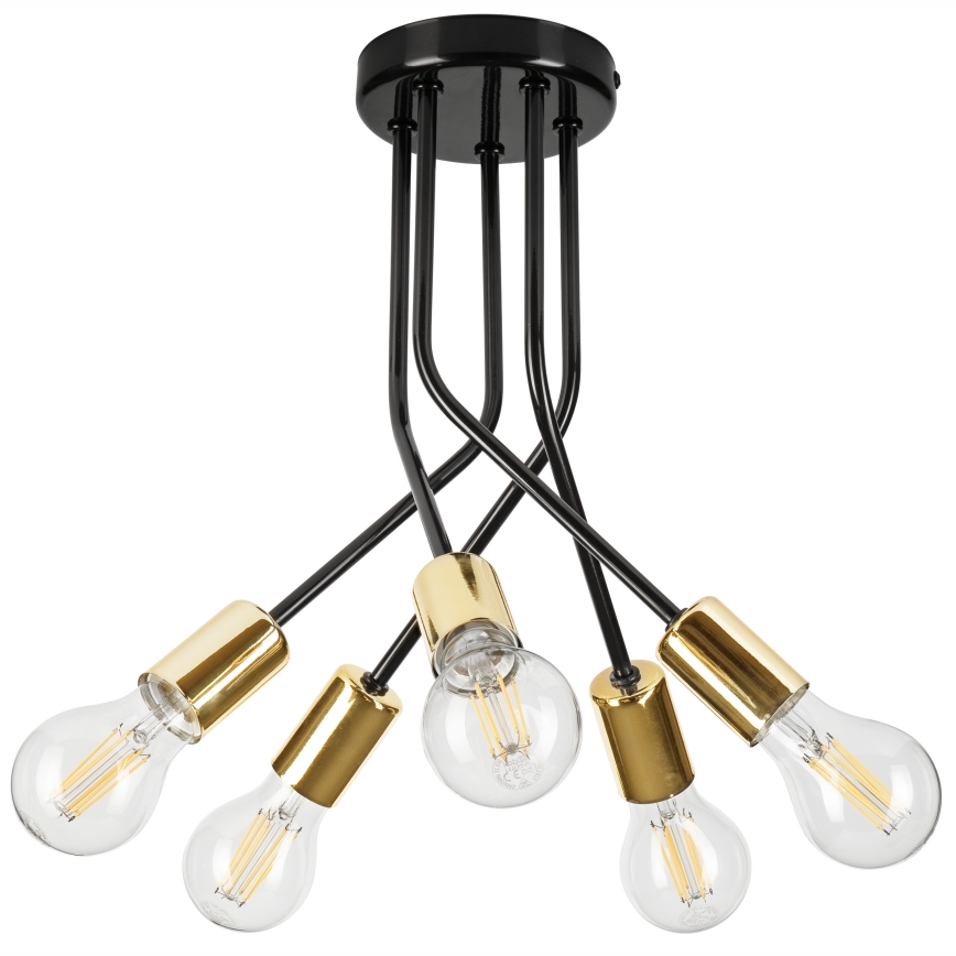 Люстра на штанге PRIYA 5xE27/15W/230V черный