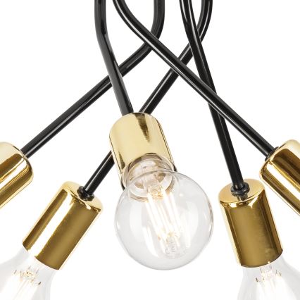 Люстра на штанге PRIYA 5xE27/15W/230V черный