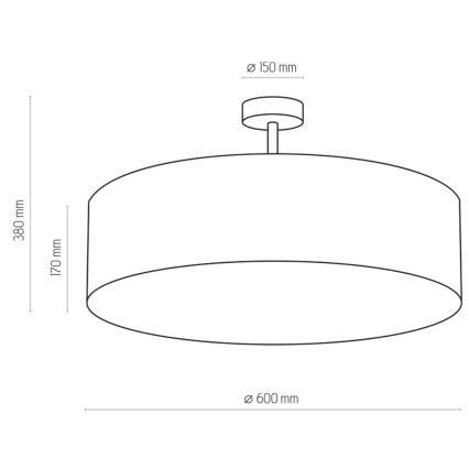 Люстра на штанге RONDO 4xE27/15W/230V ⌀ 60 см бежевая