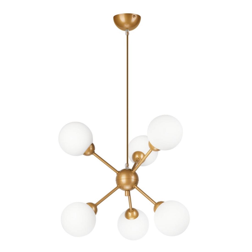 Люстра на штанге RUBBY BALL 6xG9/5W/230V золотистый