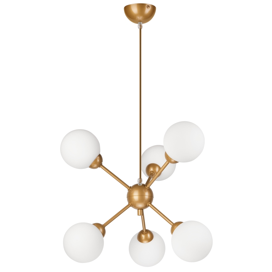 Люстра на штанге RUBBY BALL 6xG9/5W/230V золотистый