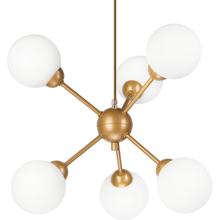 Люстра на штанге RUBBY BALL 6xG9/5W/230V золотистый