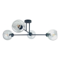 Люстра на штанге VASCO 4xE27/60W/230V черный/прозрачный