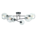 Люстра на штанге VASCO 6xE27/60W/230V черный/прозрачный