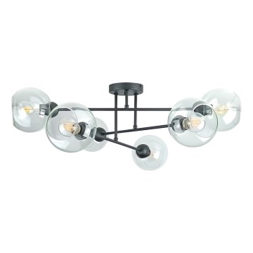 Люстра на штанге VASCO 6xE27/60W/230V черный/прозрачный