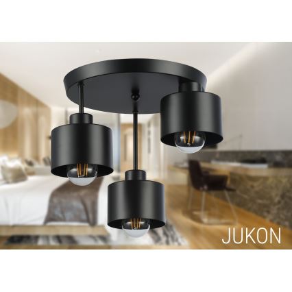 Люстра на штанзі 3xE27/35W/230V діаметр 30 см чорний