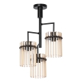 Люстра на штанзі 3xE27/60W/230V чорний/бежевий